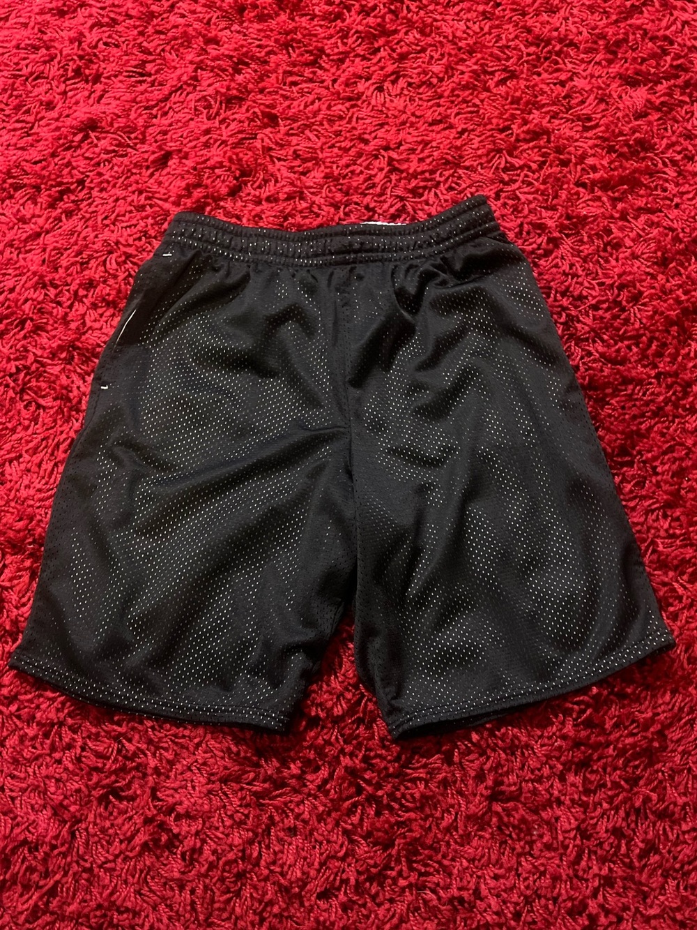 Athletic Works Black Mesh Performance Shorts boys 14/16 husky
